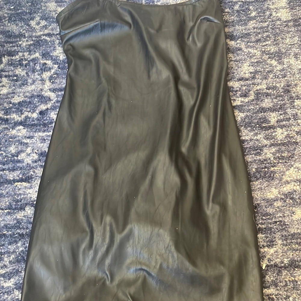 Leather zip up dress from target